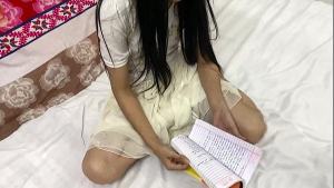 The virgin girl asked to fuck her pussy after seeing her tuition teacher’s thick cock