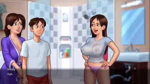 Horny and Lucky Dude Loves Seeing His Stepsis Big Juicy Wet Boobs| Busty Stepmom Wants Him To Help Her – Summertime Saga 03 3D Porn Games