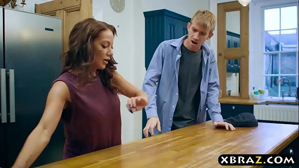 Busty m. in law seduces the husband in the kitchen