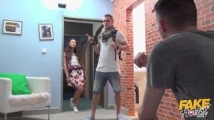 Fake Hostel – College boy fucks a guys slutty cheating Latina girlfriend