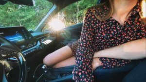 I took this bitch to the forest. I couldn’t restrain myself in a narrow pussy – I finished inside