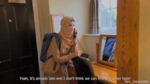 Shy Stepmother And Son Share a Bed In A Hotel