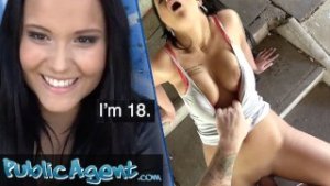Public Agent – hot 18 year old brunette with big ass has public sex for first time