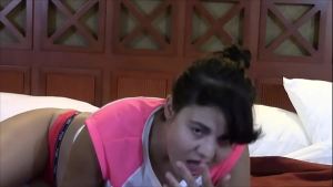 Whitney Gunns Latina Porn Star Strips in Vintage Webcam Clips