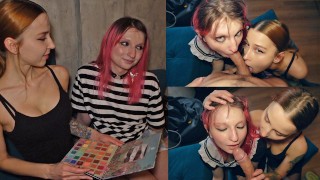 Full Sissification – Girl teaches sissy how to suck dick properly