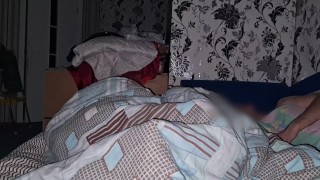 real home mff with conversations. husband gives wife a gift