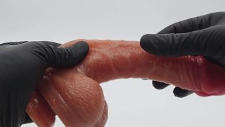 This dildo is insanely realistic, skin stretches like a real cock and has two real balls