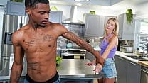 She catches her stepbro jerking off to some xxx porn on Xvideos!