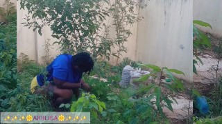 African gardener AKIILISA checking out the fruits of the season/lover’s Tshirt and tiny booty short/