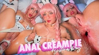 Mi hermanastra queria follar por el culo y me corri dentro de ella CUM IN THE ASSHOLE