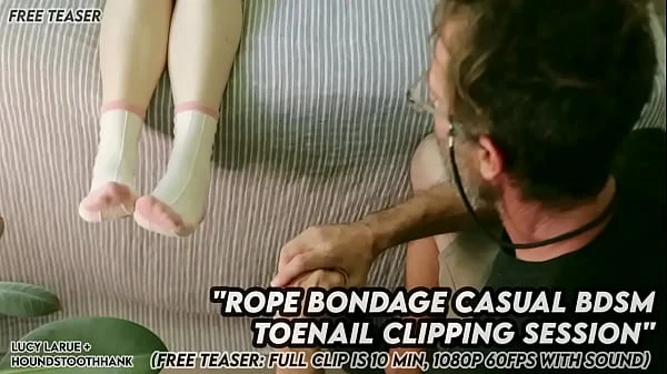 Rope Bondage Casual BDSM Toenail Clipping Session