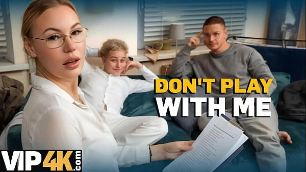 VIP4K. MILF teacher plays a game with 2 students