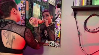 Your Goth Boyfriend Gags On Your Cock