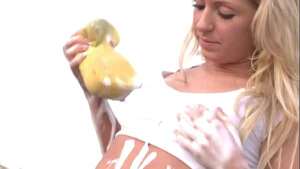 sexy teen washing car