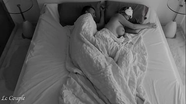 Amateur couple romantic night sex was recorded with hidden cam in room – huge cumshot into wifes mouth