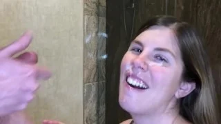 AMATEUR WIFE CUM SWAPS With HUSBAND AND CHOKES ON HIS CUM