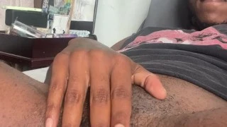 Black FTM Daddy Saint Fucks His Pussy In Bed