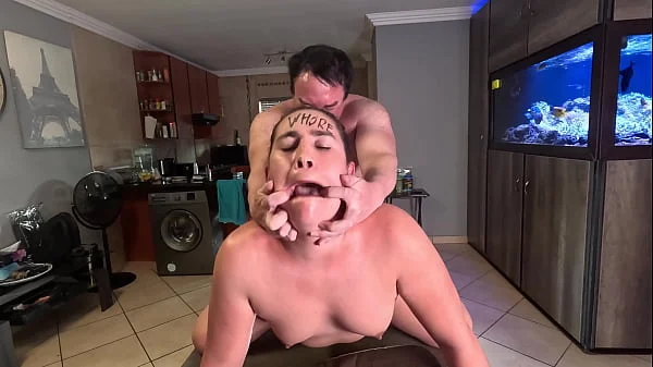 CHUBBY WHORE gets FISHHOOKED DOGGY STYLE FUCKING CREAMPIE after BLOWJOB