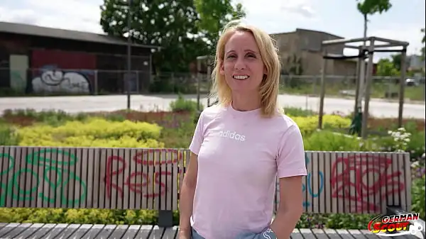 GERMAN SCOUT – Skinny Mature Melisa Rose Pick Up for no Condom Casting Fuck