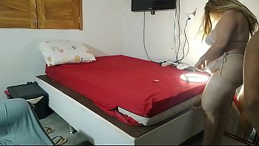 He went to the bathroom to help the hottie, and that ended up leading to a great fuck between them.