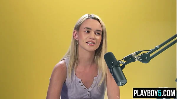 HOT teen Khloe Kingsley hairy pussy masturbation for Playboy