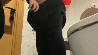 Lesbian MISTRESS FUCKS HARD Straight Girl in PUBLIC TOILET