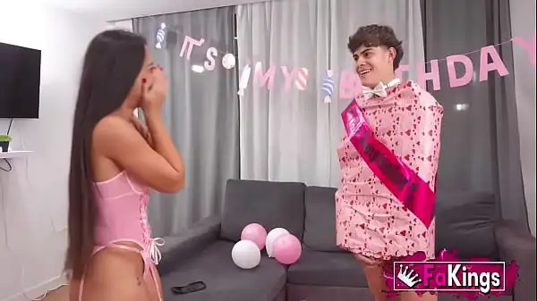 Lovely babe Nuria Millan makes her 1st Anniversary at FAKings with a BIG COCK inside!