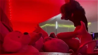 Naughty teenage girls pillowfight and fuck 