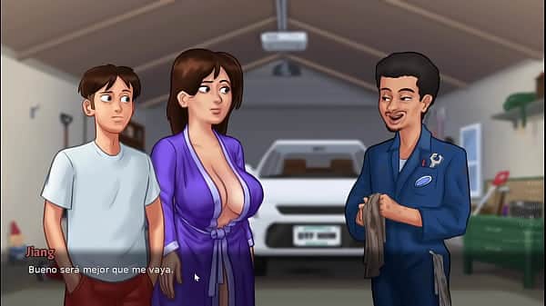 Por la mañana haciendo travesuras con mi madrastra en el carro y por la tarde con mi hermanastra – summertime saga