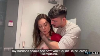 REAL UNFAITHFUL MARRIED BITCH!! Her sugar mommy calls her while her husband is in a meeting