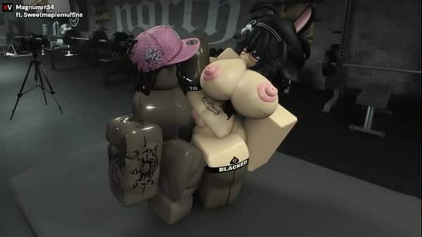 [Roblox] Horny slut has a workout with my thick black cock