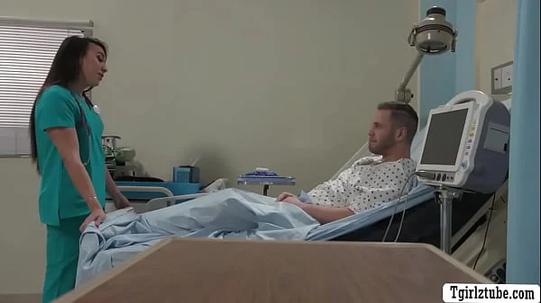 Shemale nurse gets ass banged by horny patient