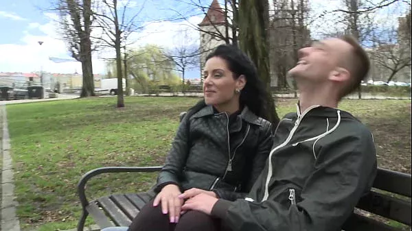 Dark Haired Babe in Red Lace Enjoys a Big Black Monster Cock as Her Man Licks Her Pussy