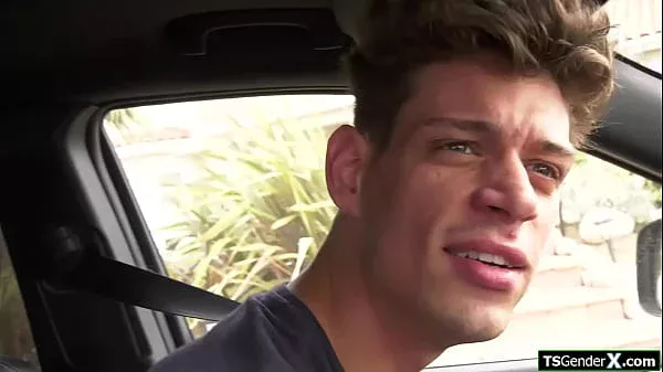 Picked up a horny tgirl hitchhiker today