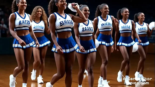 Sexy Ai Generated Teen Cheerleader Perfect body Realistic Animated
