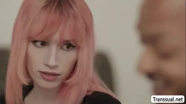 Shemale babe barebacked by black stepbrother