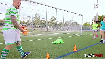 3-Way Porn – A Soccer Coach Fucks 2 Teen Babes