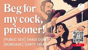 ASMR Audio Porn: Male Dom Guard Fucks His Female Sub in Public Stocks – BDSM & Bondage – Erotic Audio Story