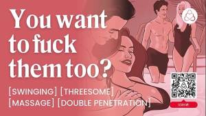 ASMR Audio Porn: MMF Threesome with Swinger Couple at a Spa – Double Penetration, Blowjob & Public Sex