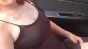 I record my stepsister on the way to college masturbating