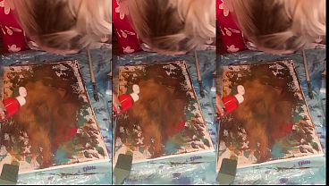 In Big Eyeglasses ASMR Acrylic Art Bloom in the Mist Part 2