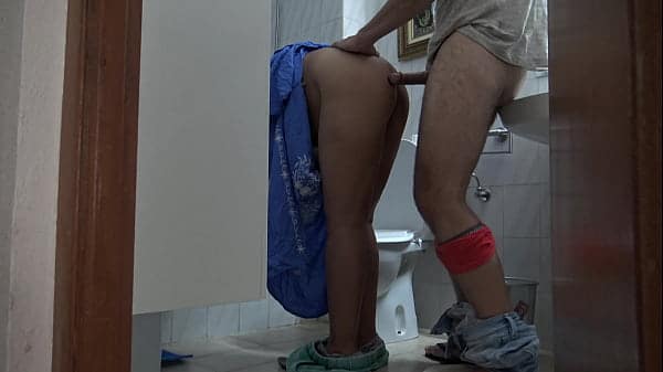 Algerian cuckold wife lets her 18 year old French stepson fuck her in the toilet while she is pregnant