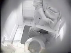 Bathroom quickie with her pants down