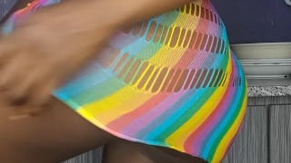 Big ass ebony step sis goes naughty in the kitchen