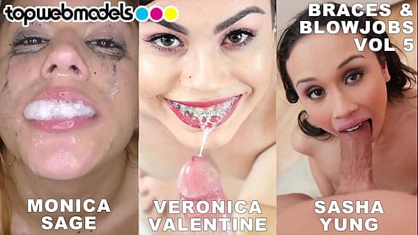 Braces and Blowjobs Compilation – 3 Cuties with Braces Huge Cock POV Blowjob and Cum Swallows – Volume 5
