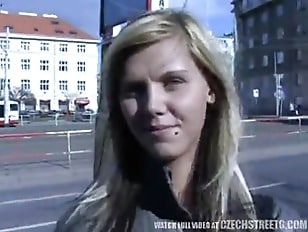 CZECH STREETS  Ilona takes cash for publ …