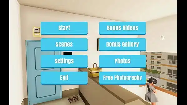 Elise Peepshow [ Hentai Game ] PORN photo shooting with a cute BRUNETTE with blue eyes !