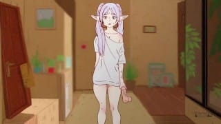 Frieren got trapped in sticky cum and was fucked in the ass! Stark,Fern Hentai, Cartoon, Parody !