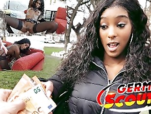 GERMAN SCOUT EBONY FITNESS TEEN RAE EYE ROLLING ORGASM FUCK AT REAL STREET CASTING