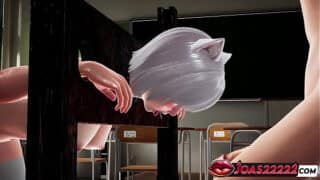Hot Anime Girl Yulina in Kitty Cosplay Rule34 Hentai – POV Handjob Dick Stroking, Hard Deepthroat & Swallowing, Bondage Blowjob Ending with Cum in Mouth